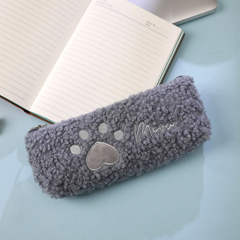 Fluffy Cat Paw Pencil Case