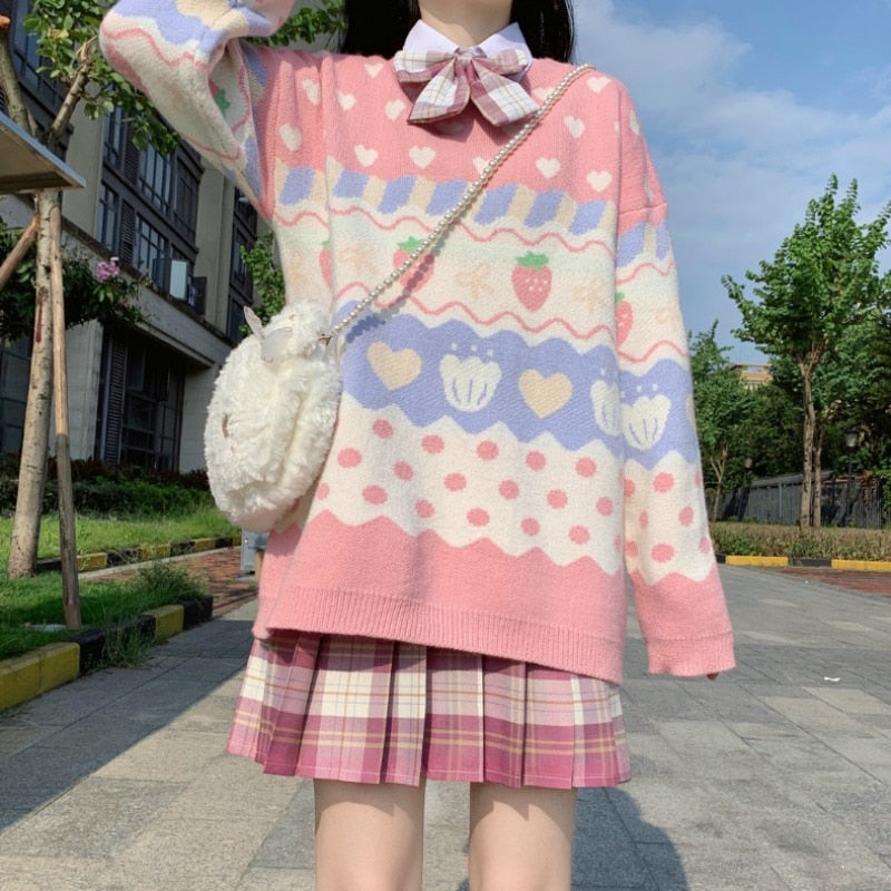 Japanese Kawaii Strawberry Sweater