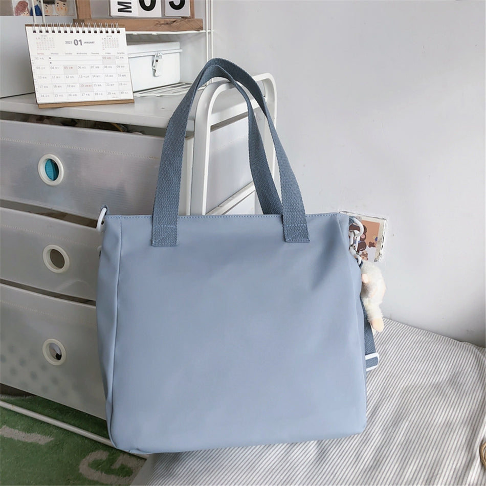 Nylon Patchwork Tote Bag