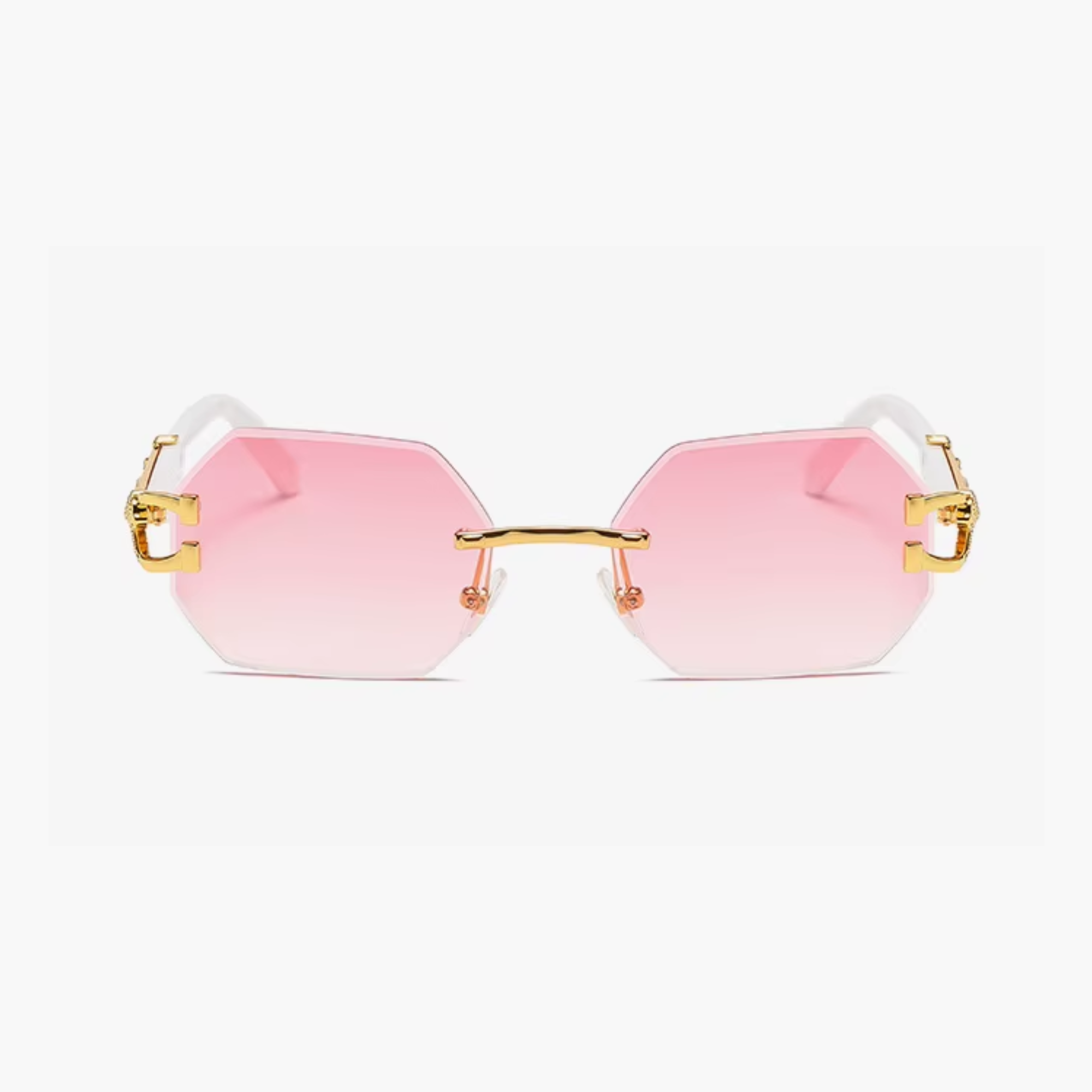 Hexagon Rimless Sunglasses