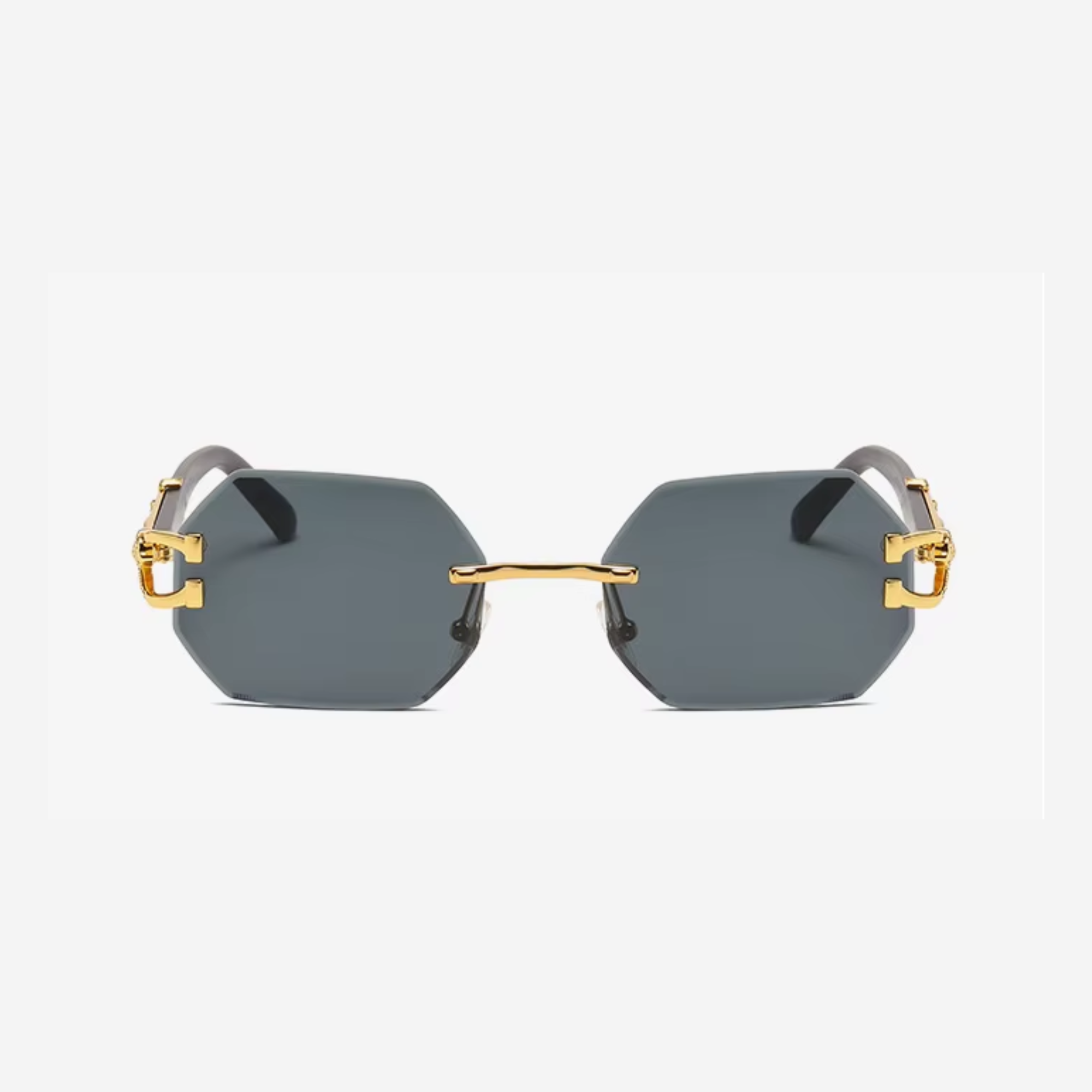 Hexagon Rimless Sunglasses