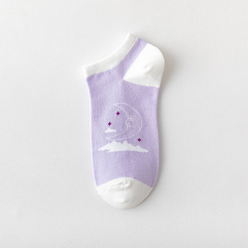 Ulzzang Girl Stars Planets Socks