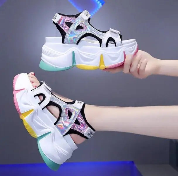 Candy Color Platform Sandals