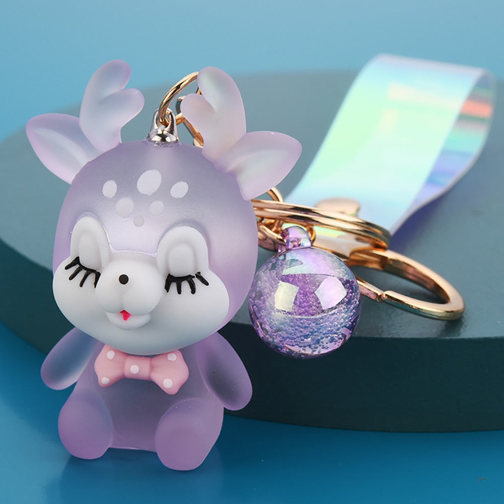 Kawaii Deer Flashlight Keychain