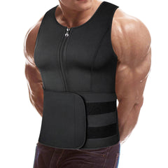 Men Neoprene Belted Zipper Body Shaper