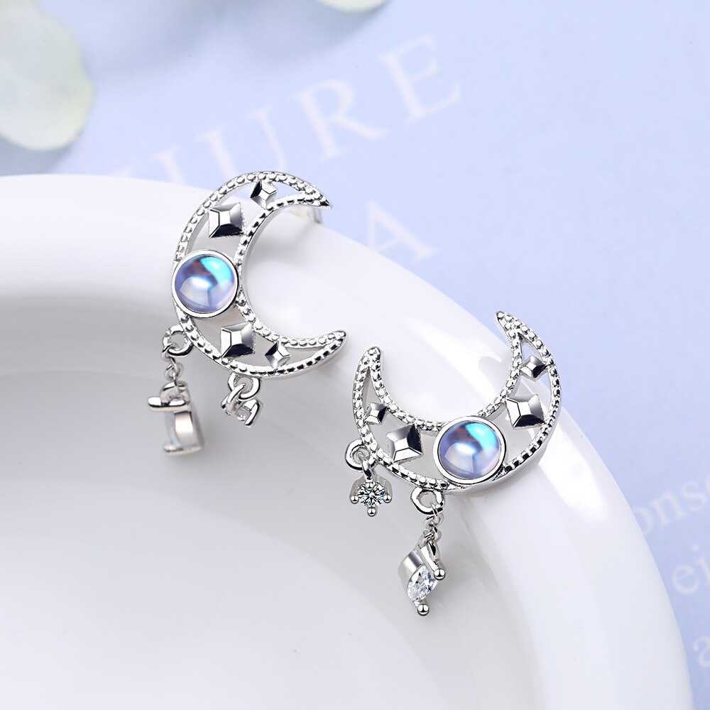 Silver Moon Earrings