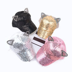 Sequin Ears Baseball Cap