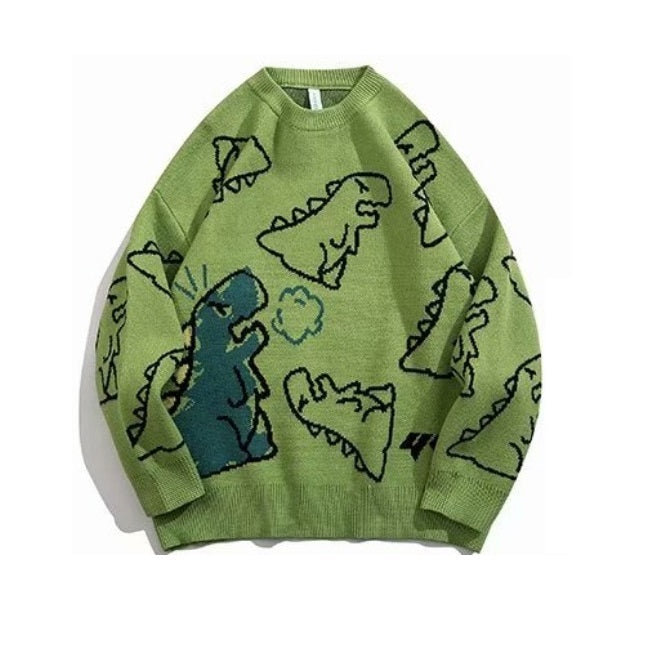 Cartoon Dinosaur Cardigan & Sweater