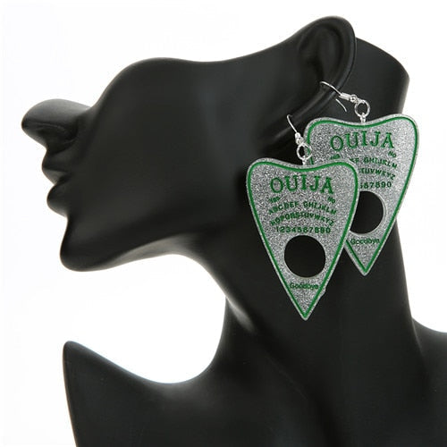 Multicolor Resin Ouija Earrings