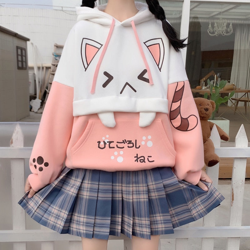 Harajuku Cat Ear Kawaii Hoodie
