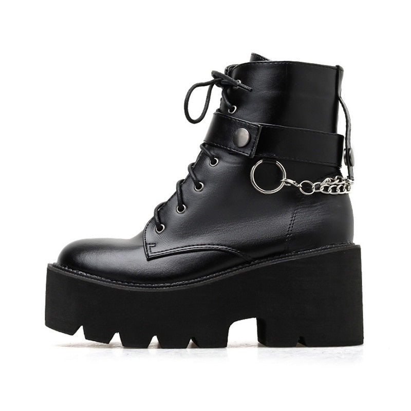 Aesthetic Gothic Punk Style Platform Shoes