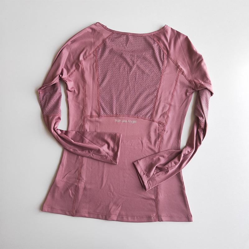 Long Sleeve Breathable Women's Sports & Yoga Mesh T Shirt