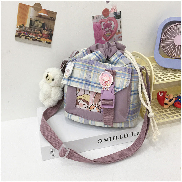 Summer Plaid Crossbody Shoulder Bag