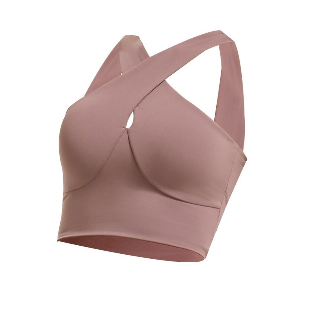High Impact Cross Straps Women's Push Up Sports Bra