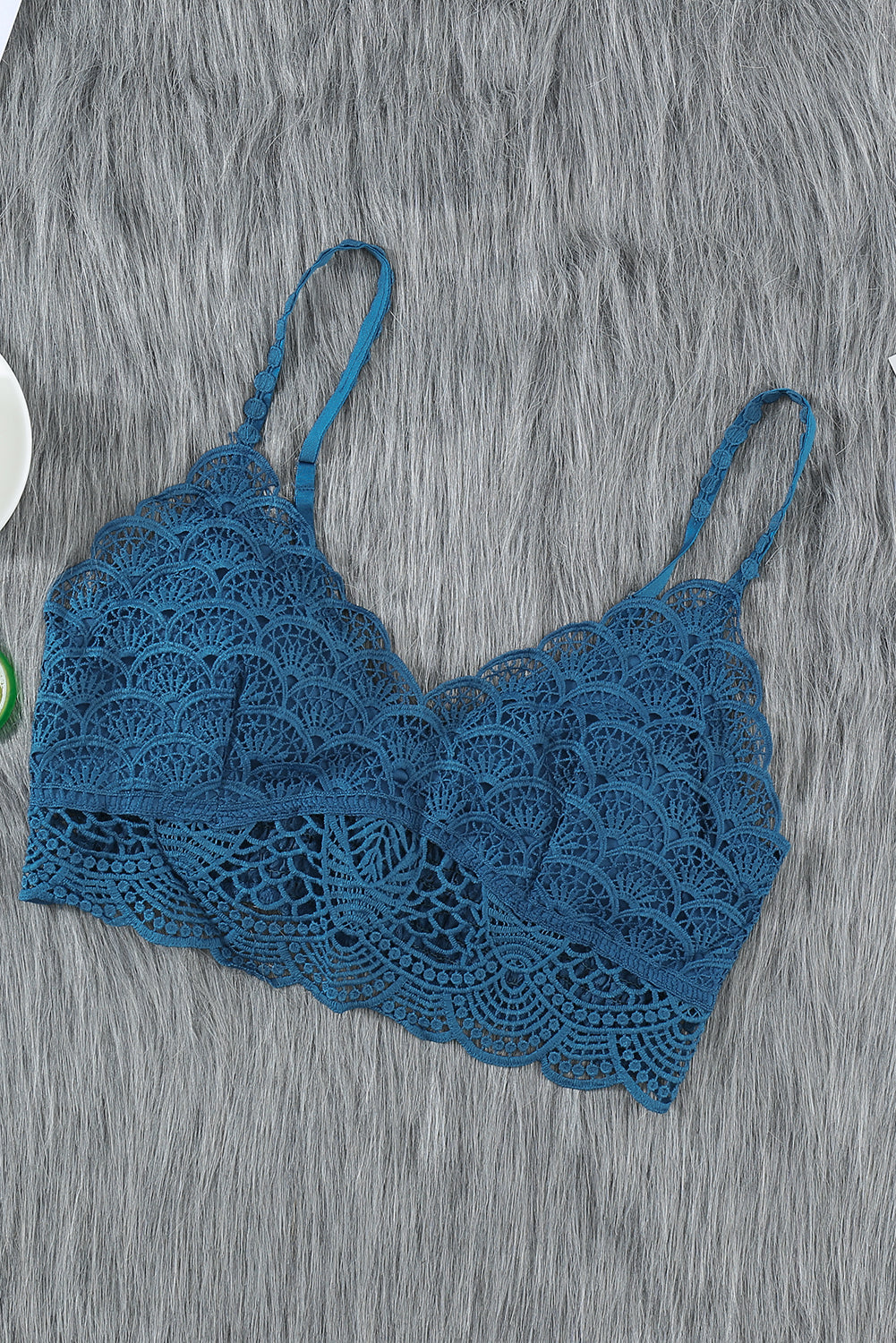 Blue Sunrise to Sunset Crochet Lace Bra