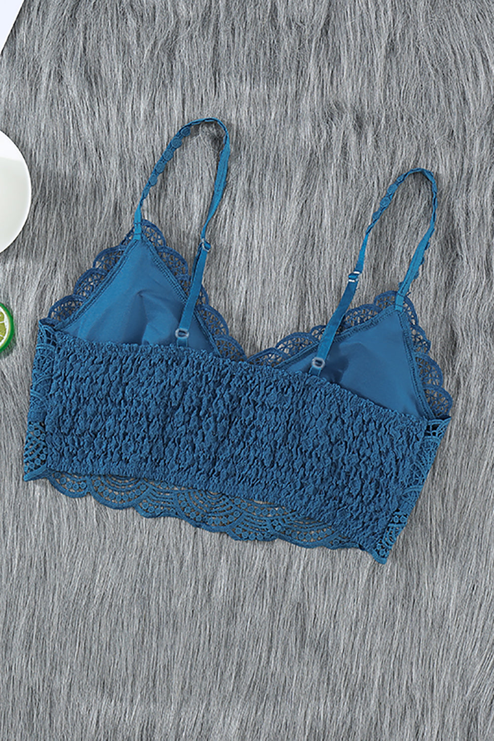Blue Sunrise to Sunset Crochet Lace Bra