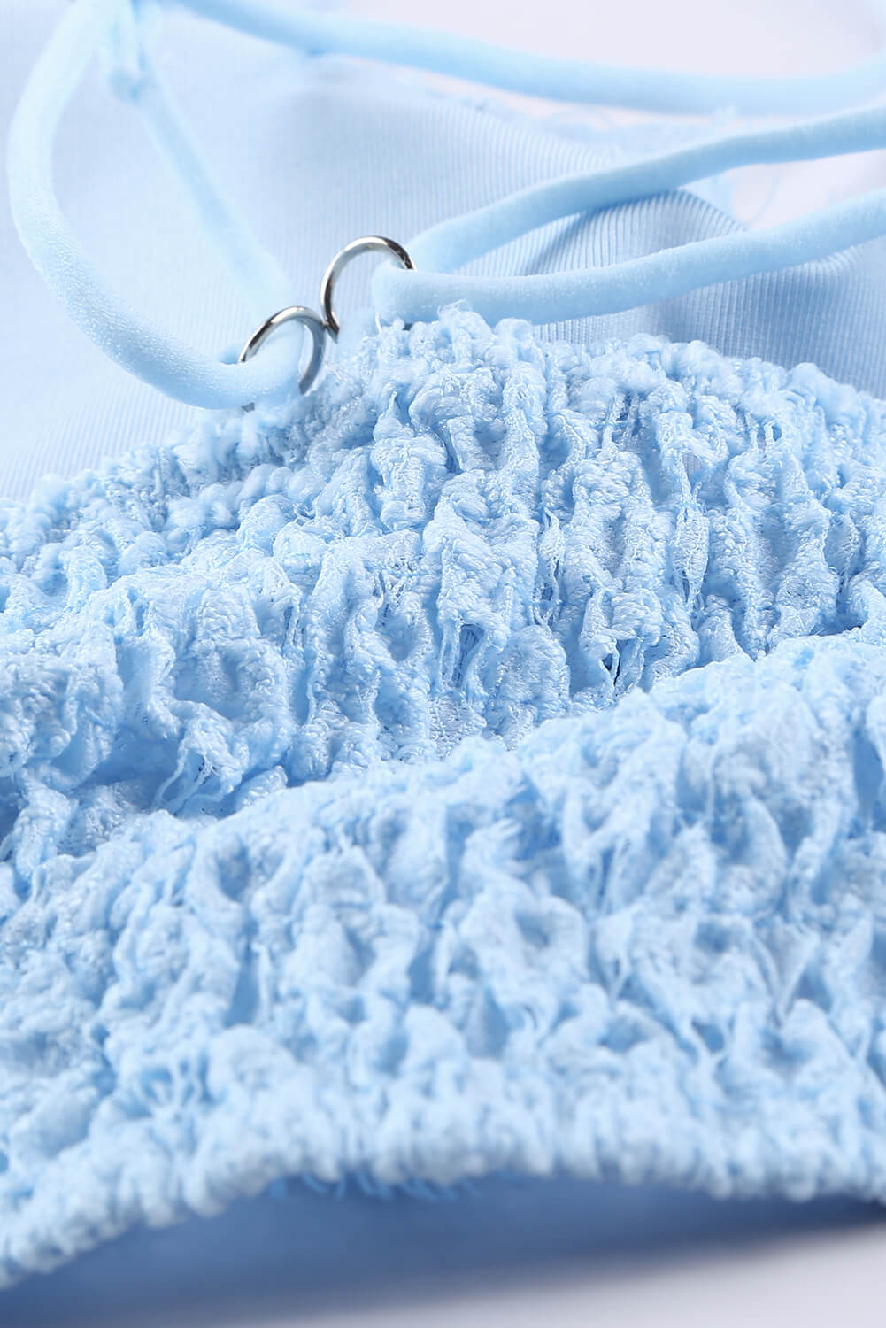 Chic Sky Blue Lace Bralette with Lining