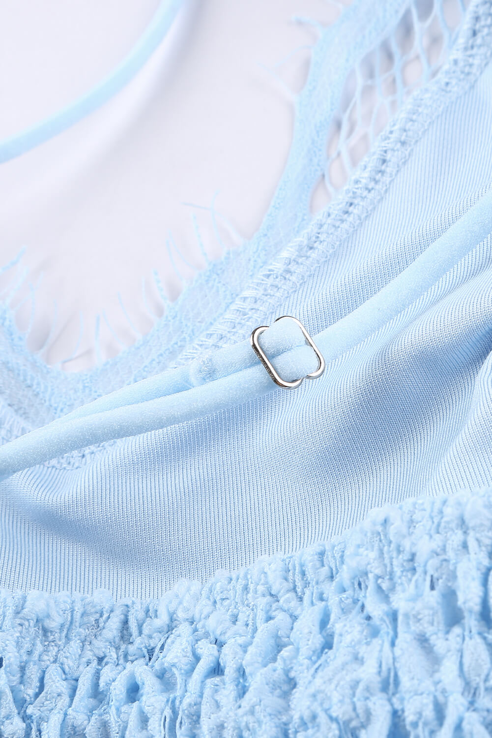 Chic Sky Blue Lace Bralette with Lining