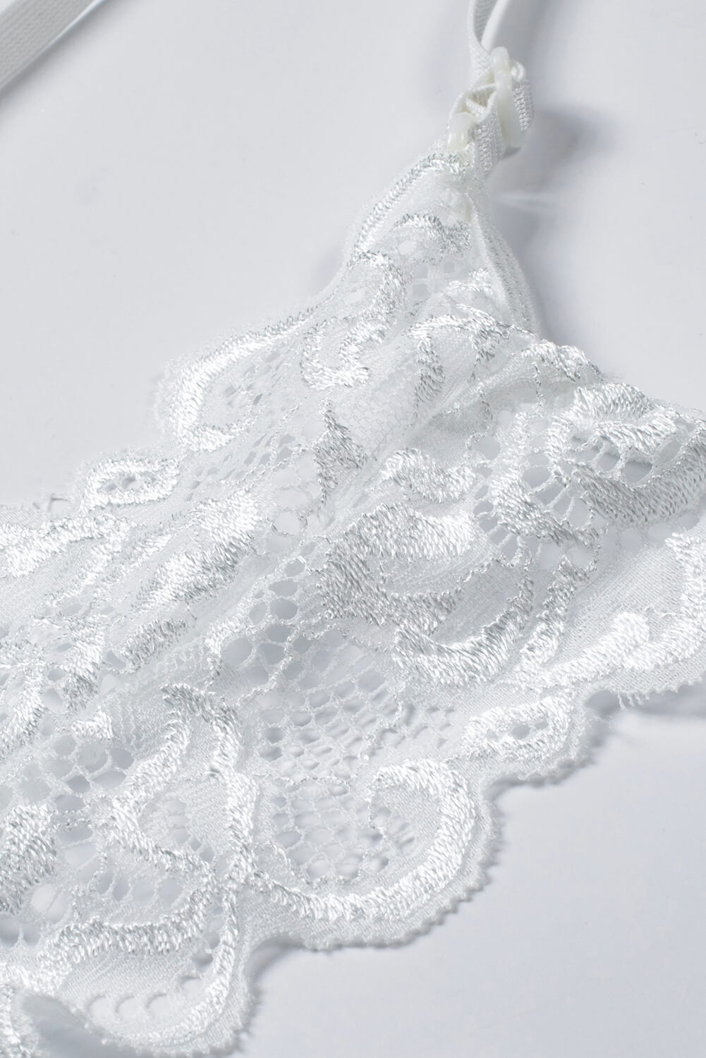 Chic White Crochet Lace Bralette