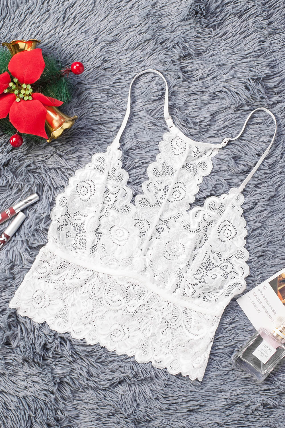 Chic White Crochet Lace Bralette