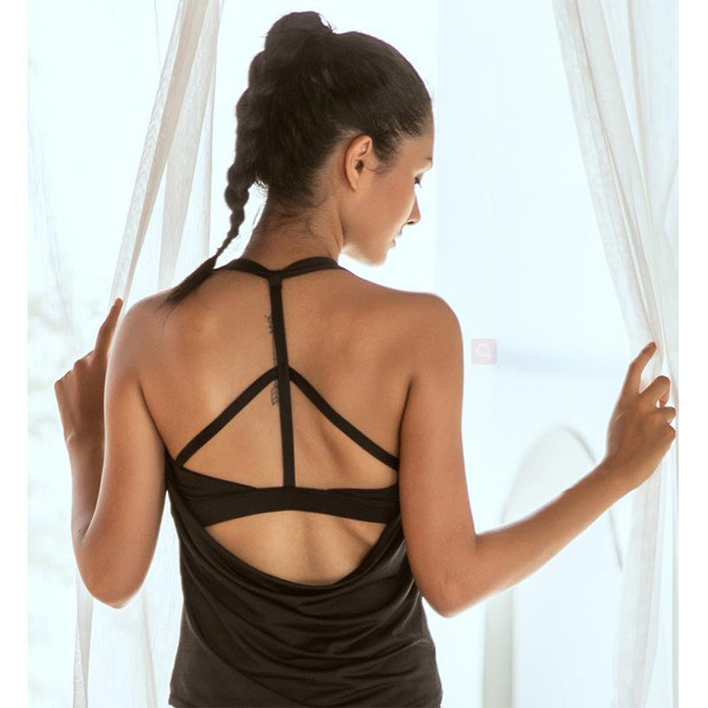 Backless Sleeveless Women's Sports & Fitness Padded Tank Top