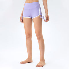 Drawstring High Waist Women's Yoga & Fitness Hot Pants
