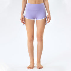 Drawstring High Waist Women's Yoga & Fitness Hot Pants