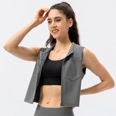 Stand Up Collar Women's Sports & Fitness Tank Top