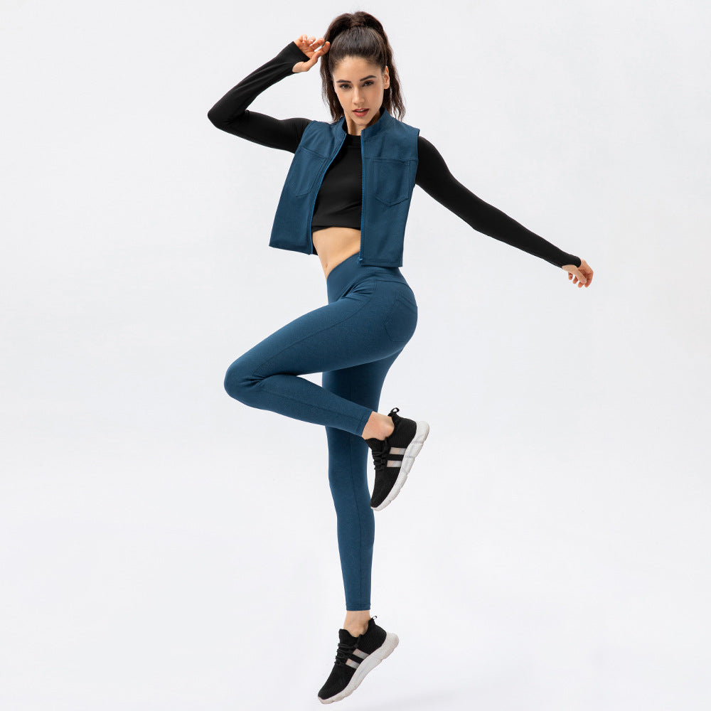 Stand Up Collar Women's Sports & Fitness Tank Top