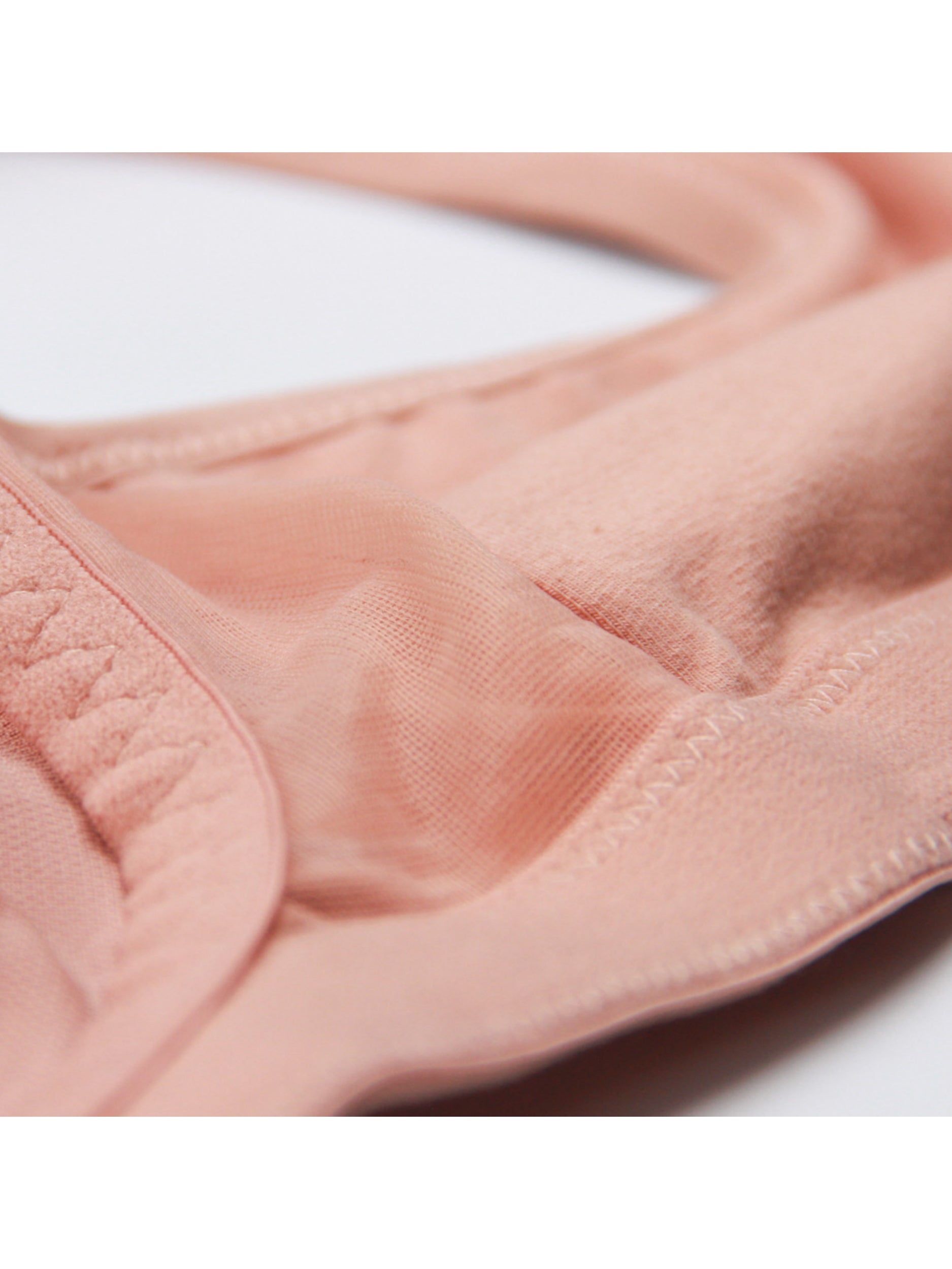 Breathable Wireless Bra Back Close Wide Strap Pink