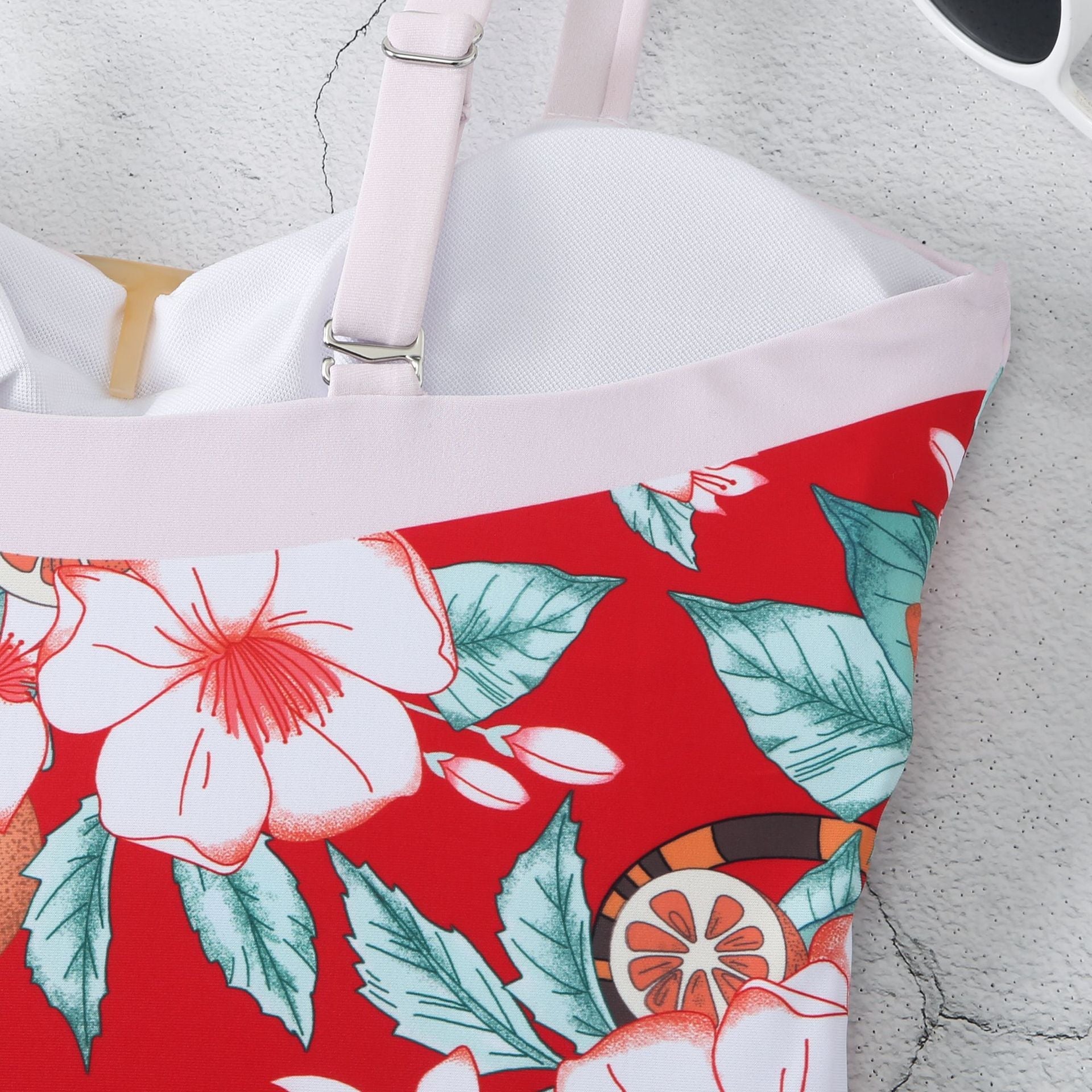Sexy High Waist Split Swimsuit Skirt Cover - Red