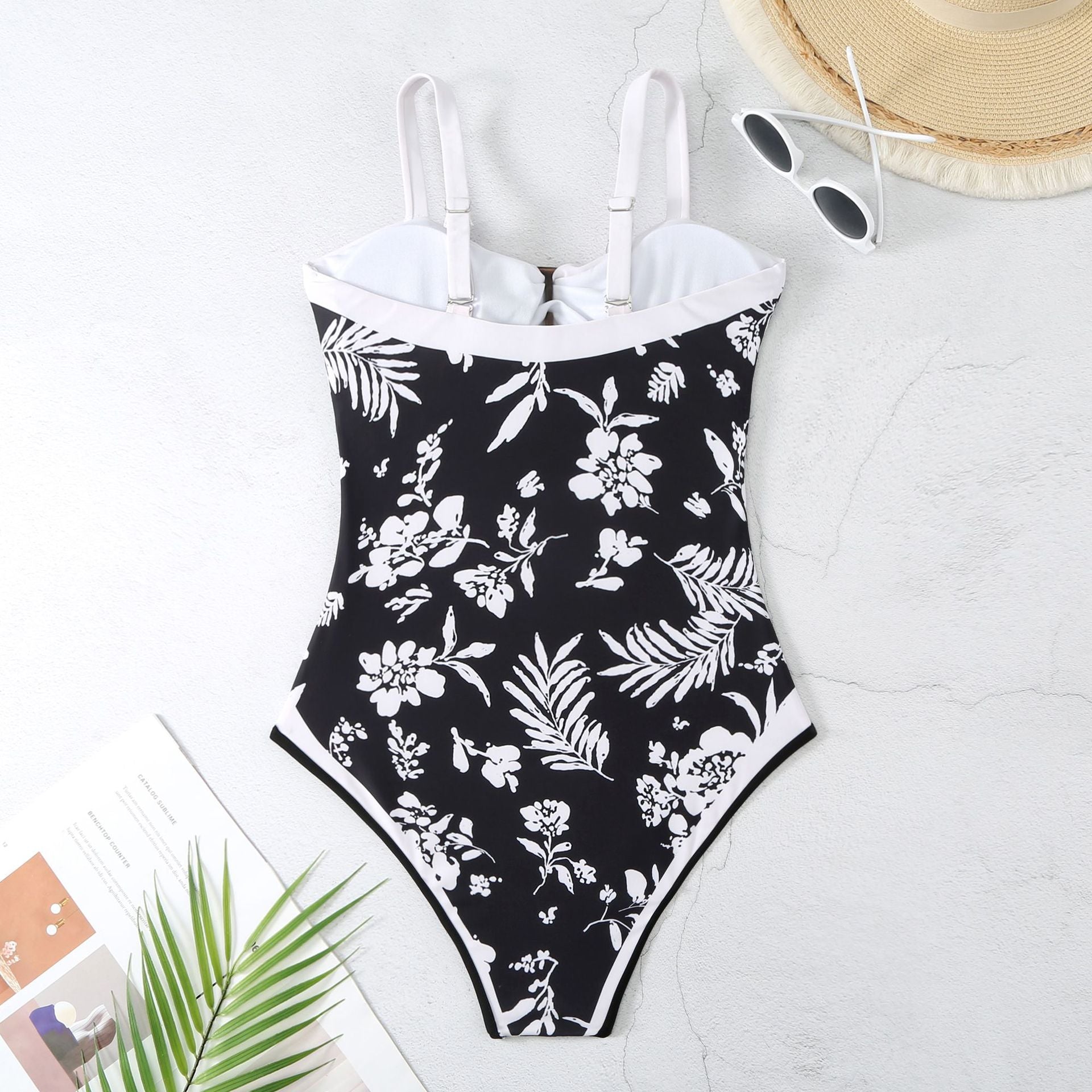Sexy High Waist Split Swimsuit Skirt Cover - Black
