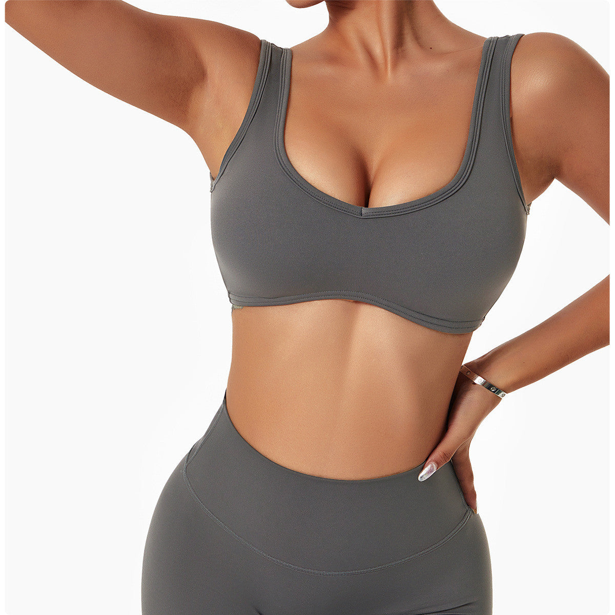U Neck Backless Yoga Bra