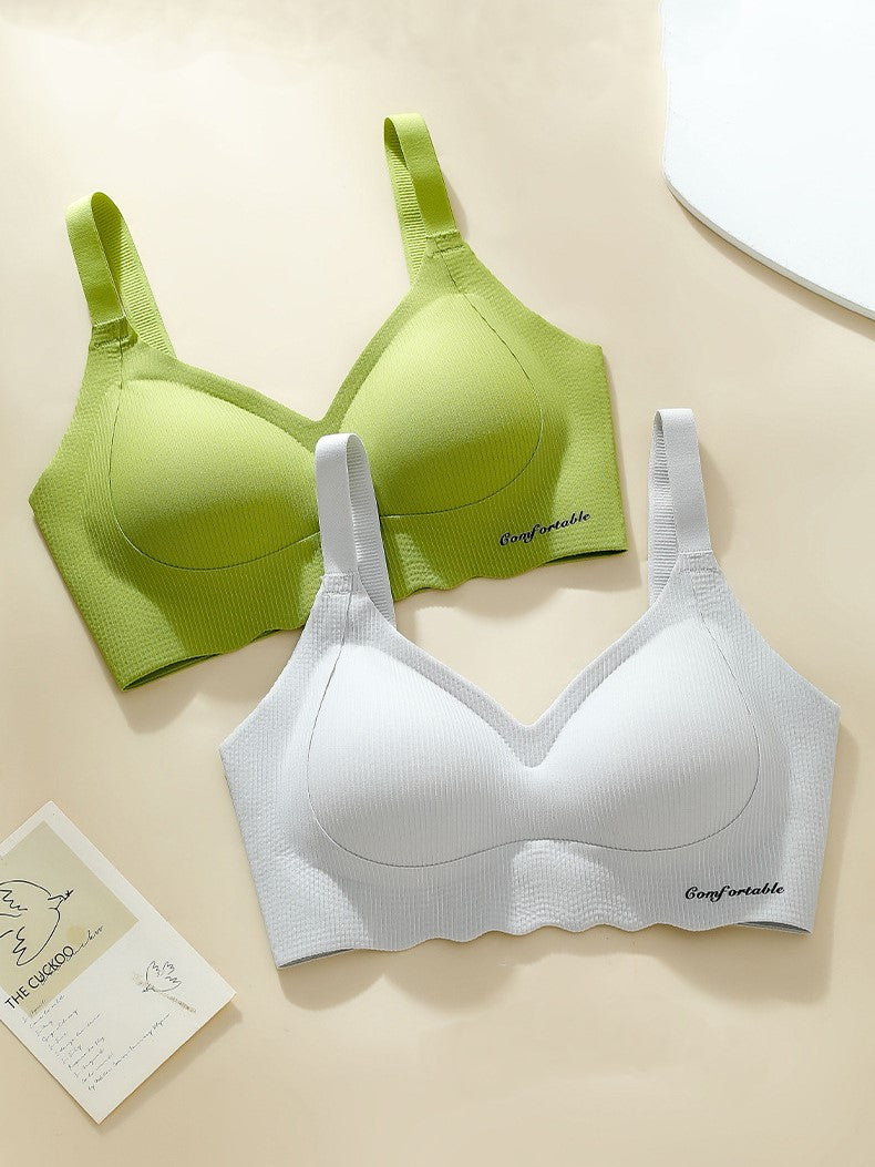 Adjustable Seamless Wireless Bra, Lifting, Gathering, Breathable & Comfortable Green