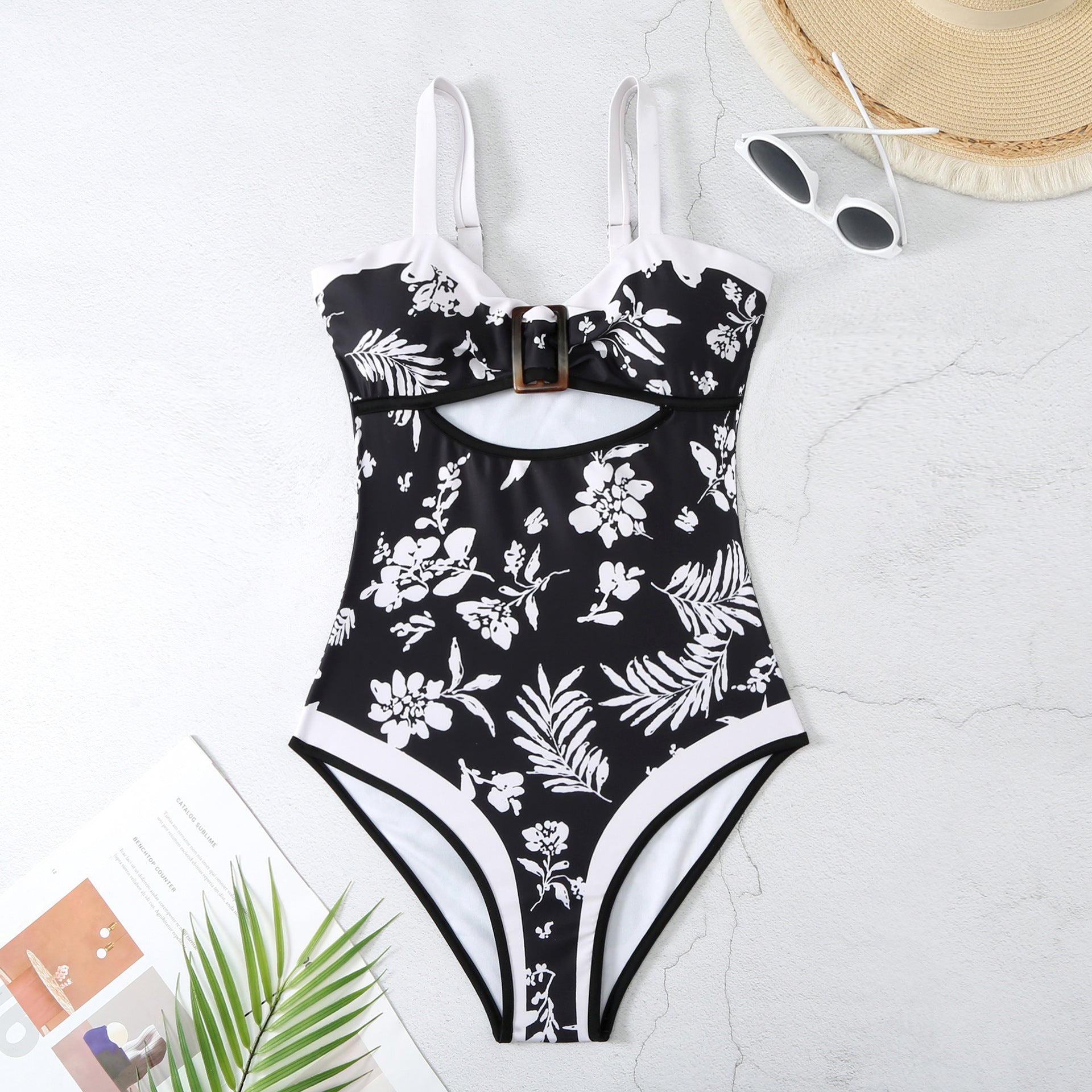 Sexy High Waist Split Swimsuit Skirt Cover - Black