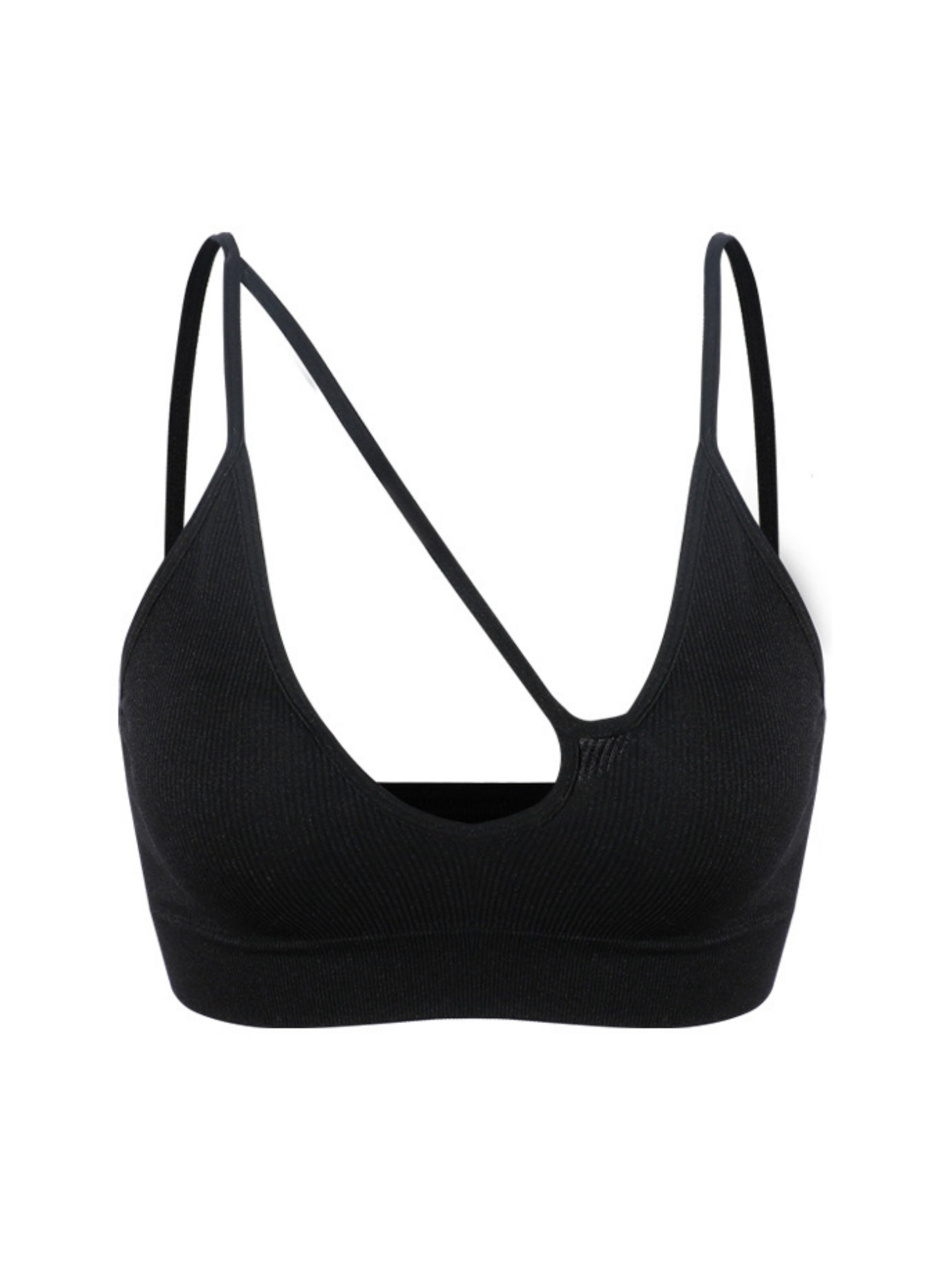 Ladies' Solid Color Hollow Out Bra