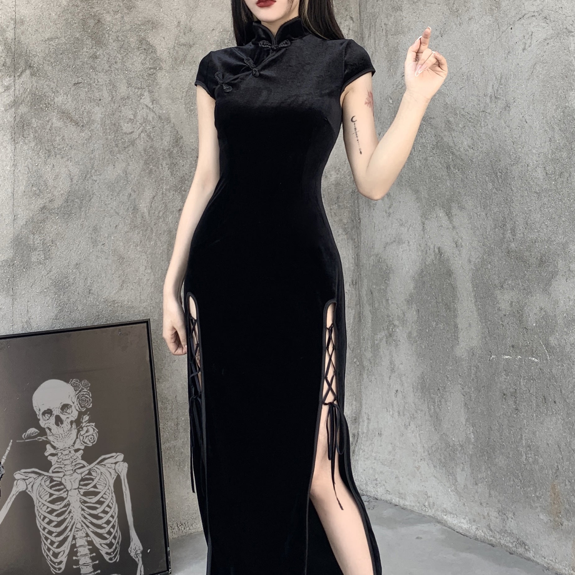 Gothic Retro Cheongsam Dress