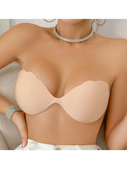 One-piece Invisible Push-up Strapless Bra Ivory