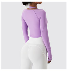 Halter Long Sleeve Sports Top
