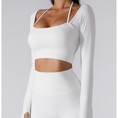 Halter Strap Cropped Sports Top