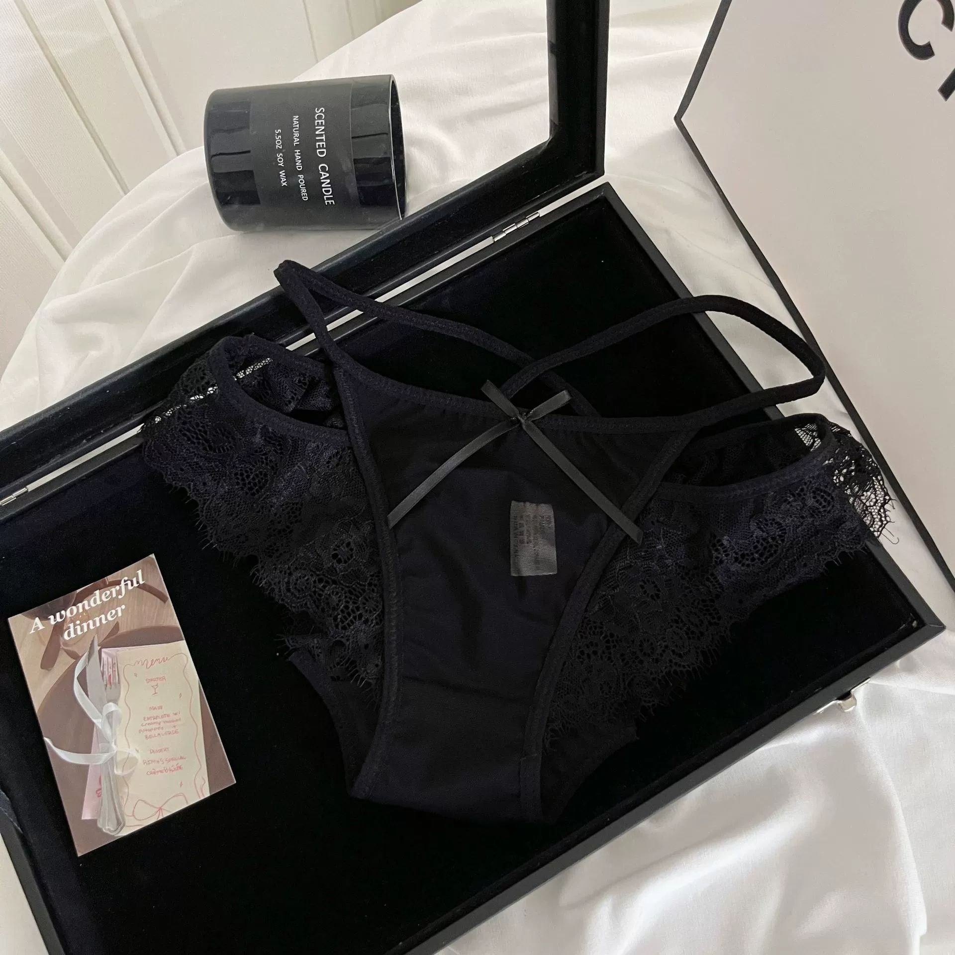 Sexy Lace Splicing Seamless Leopard Panties