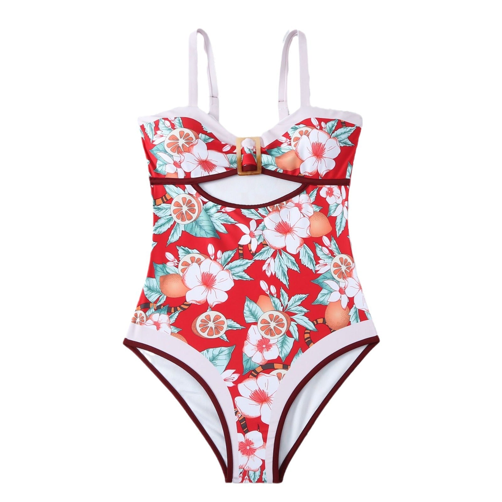 Sexy High Waist Split Swimsuit Skirt Cover - Red