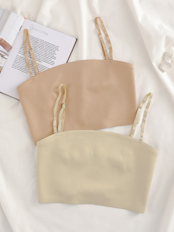 Ice silk breathable seamless bra without steel ring, beautiful back to prevent exposure