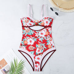 Sexy High Waist Split Swimsuit Skirt Cover - Red