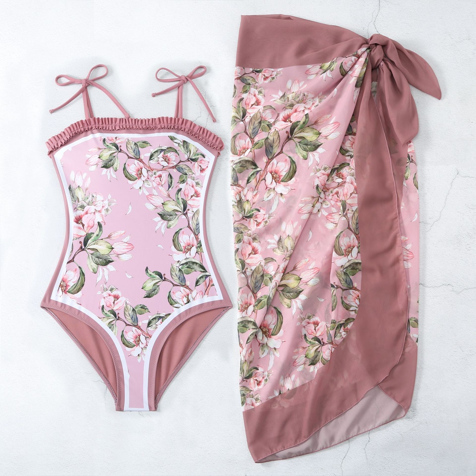 Sexy Bikini Swimsuit Underwire Split Wrap Push up High Waist Bikinis Set