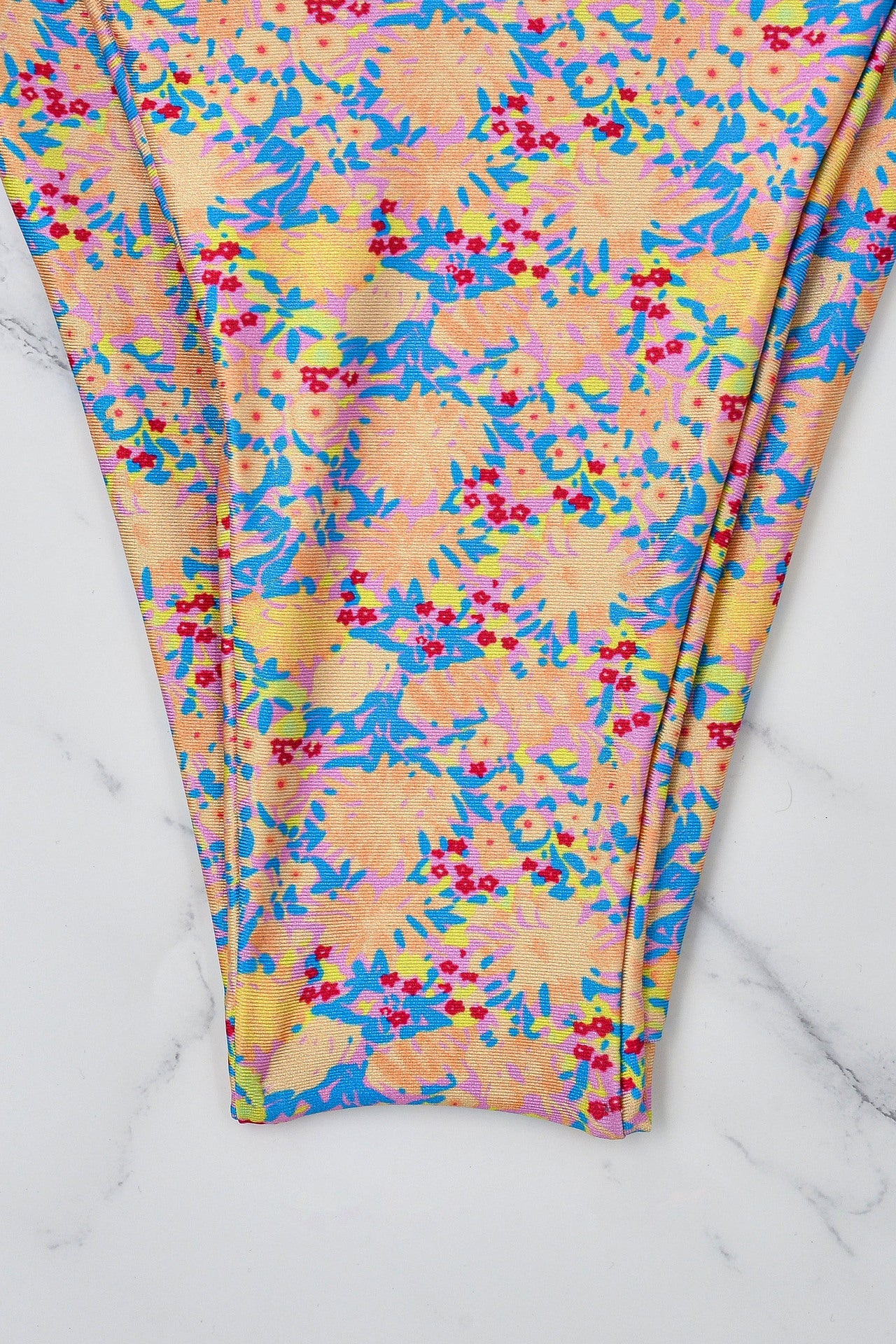 Minimal Floral Drawstring Triangle Bikini