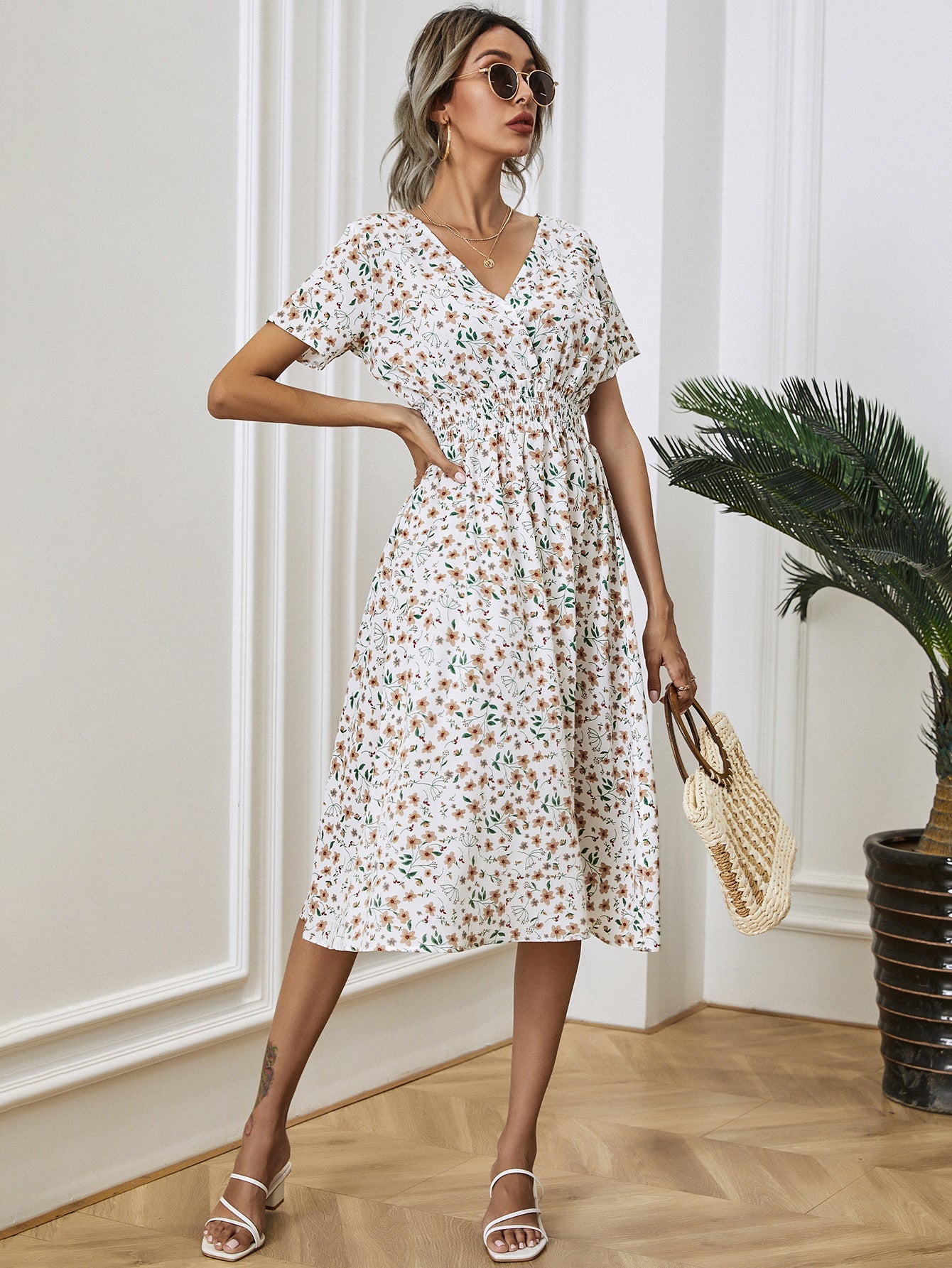 2 Piece Floral Dress