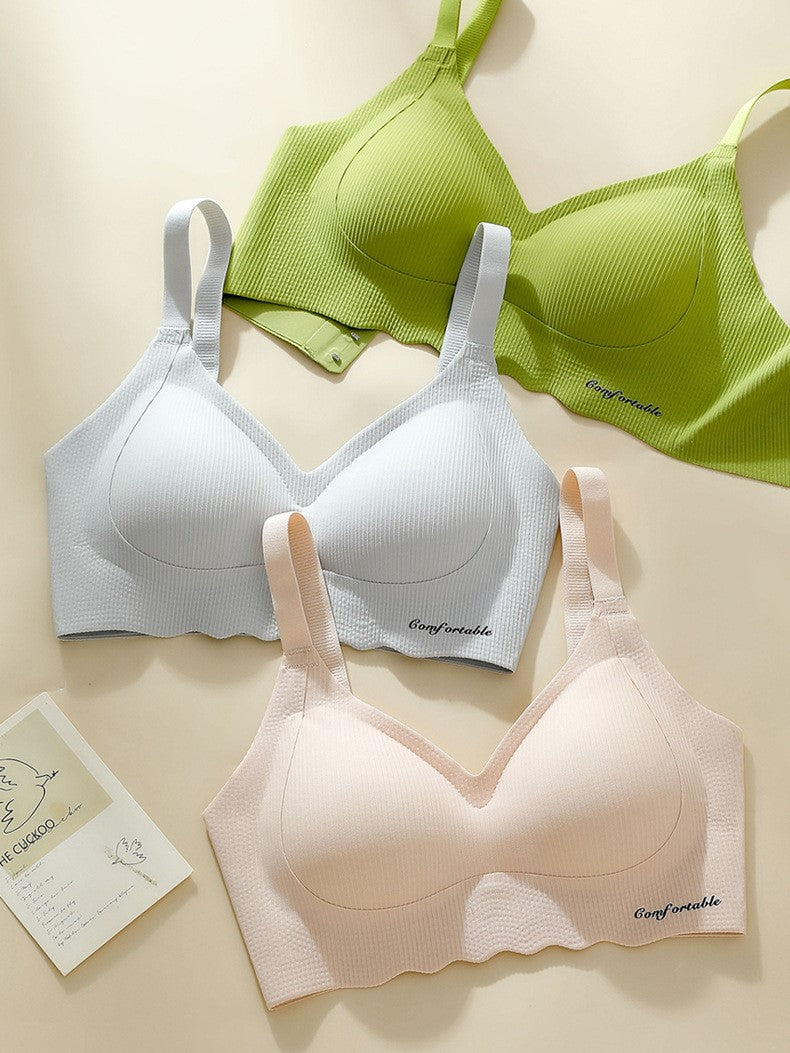 Adjustable Seamless Wireless Bra, Lifting, Gathering, Breathable & Comfortable Green