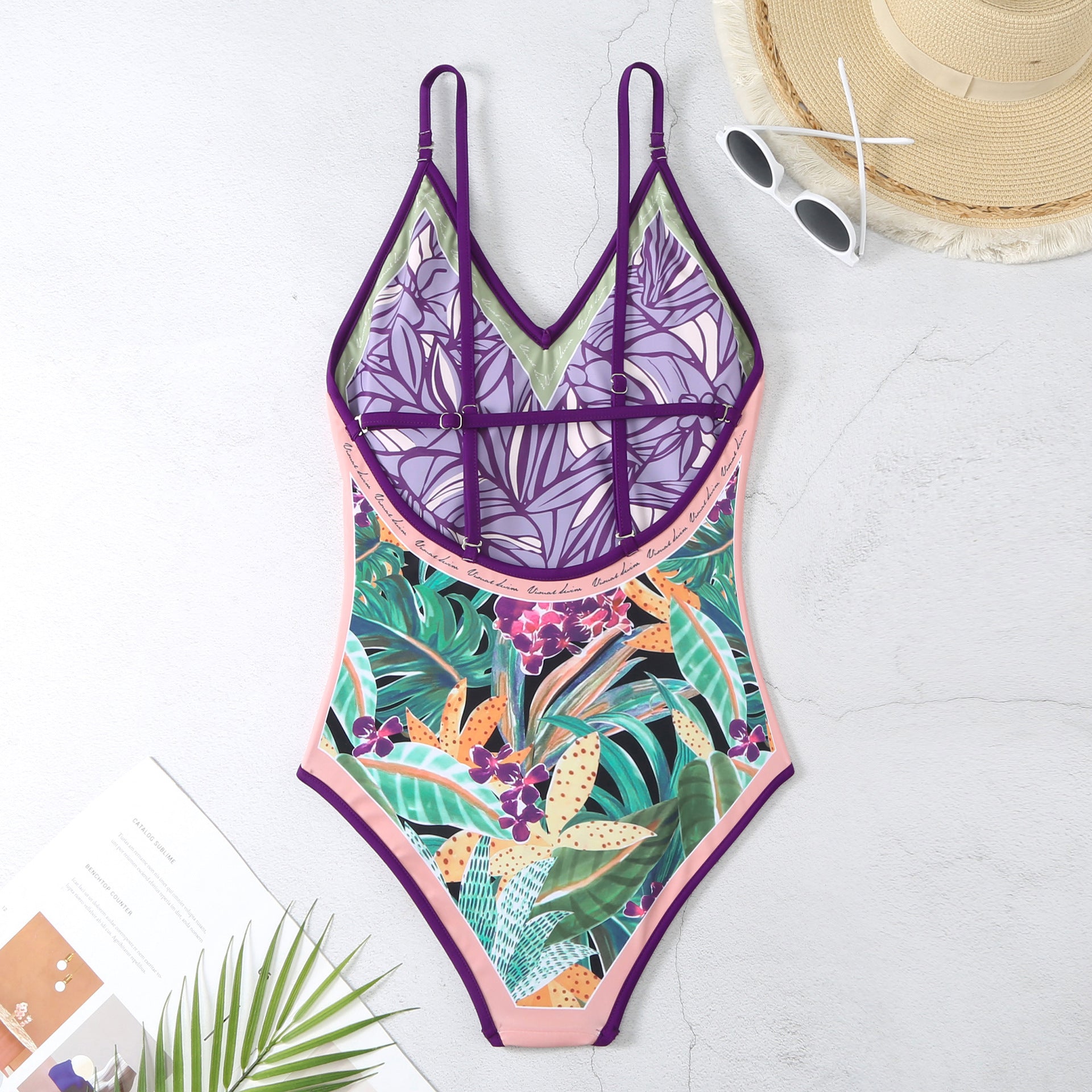 REVERSIBLE ONE PIECE SWIMSUIT - Green