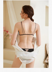 Wireless Set Front Buckle Triangular Cup Bra